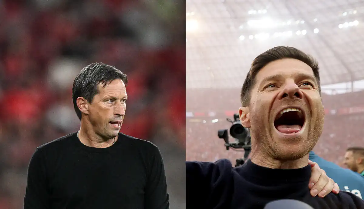 DEPOIS DE CONQUISTA INÉDITA PELO BAYER LEVERKUSEN, XABI ALONSO NÃO ESQUECE ROGER SCHMIDT DO BENFICA