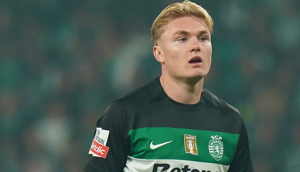 Conrad Harder, antigo avançado do Sporting, provocou o Benfica nas redes sociais depois de ter marcado no Eintracht Frankfurt - Leipzig