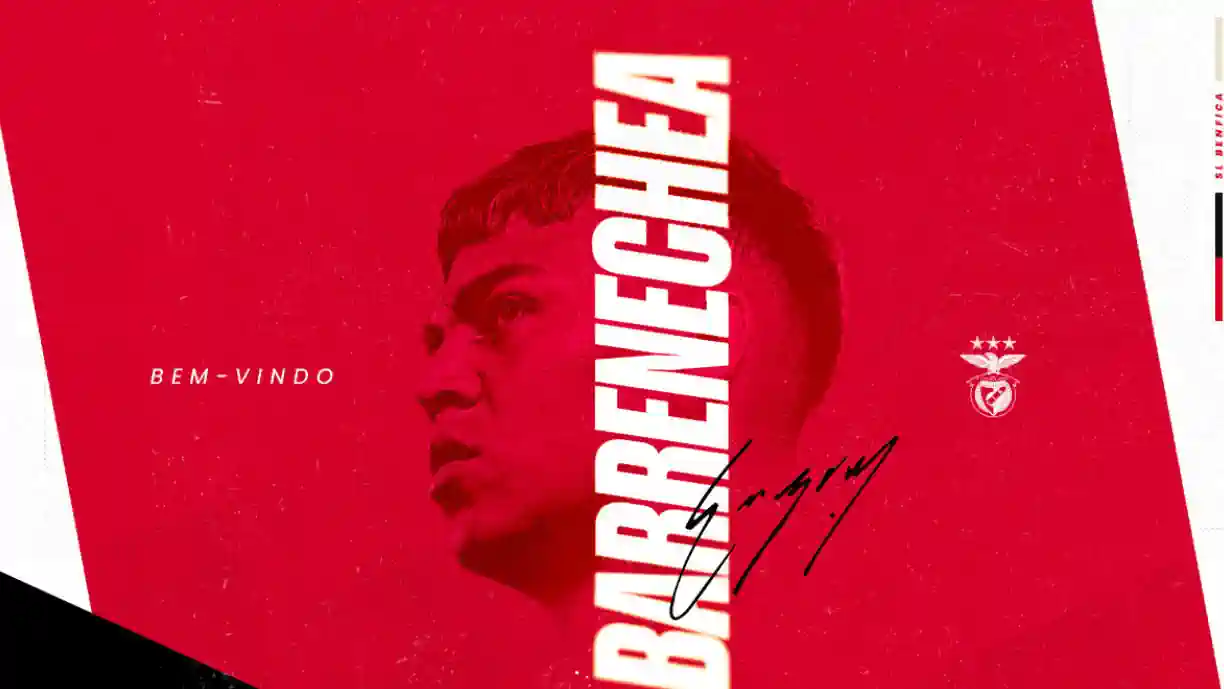 Última hora! Benfica anuncia Enzo Barrenechea - saiba a duração do contrato
