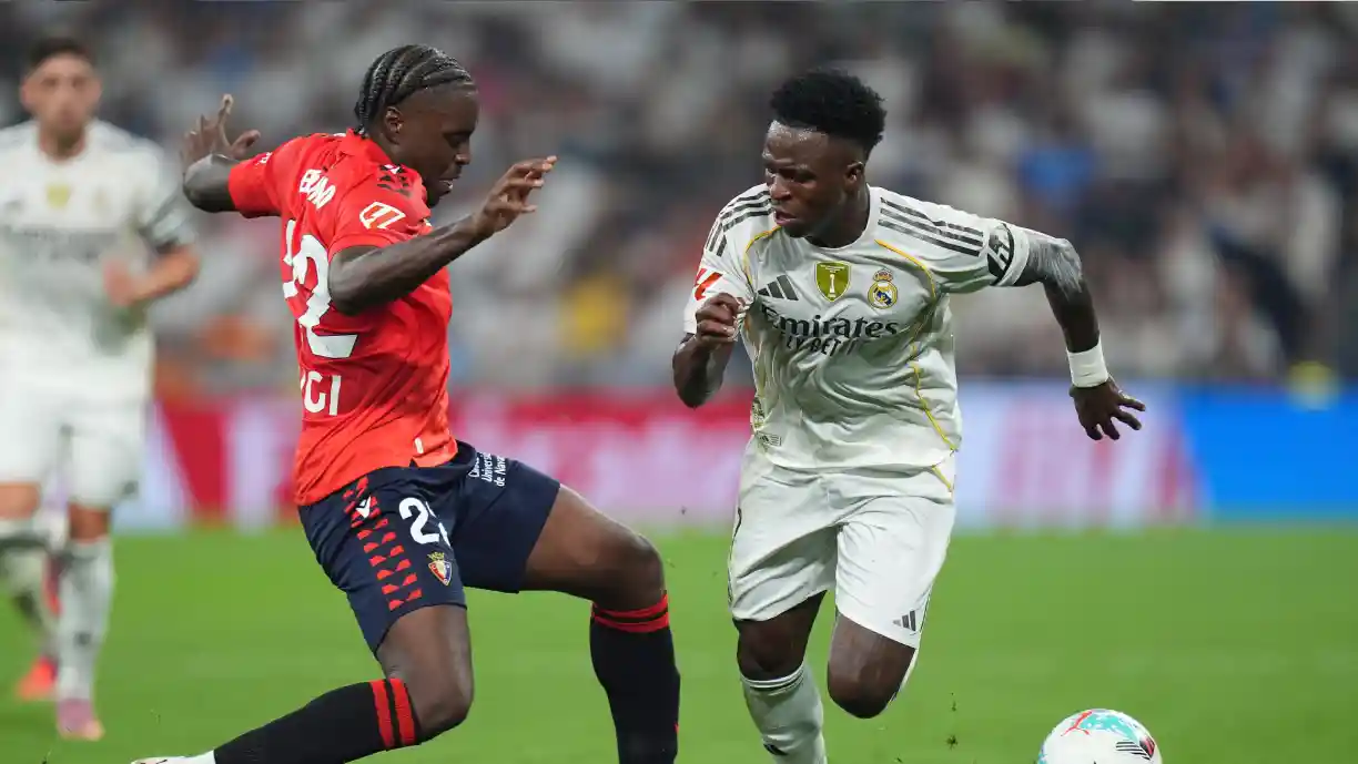 Flavien-Enzo Boyomo, do Osasuna, está na mira do Benfica para reforçar a defesa central em meio a saídas de Otamendi e Gonçalo Oliveira